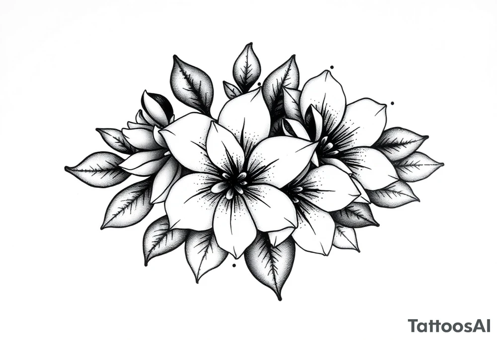 bouquet of flowers tattoo idea