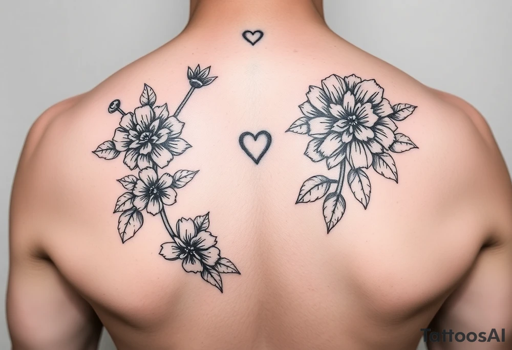 Garden, love, loyalty, honesty tattoo idea