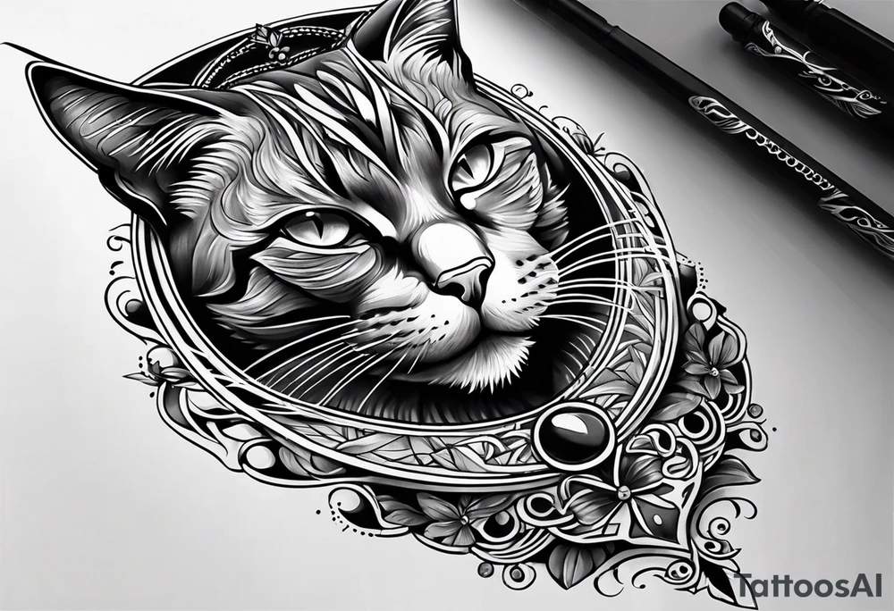 blackcat tattoo idea