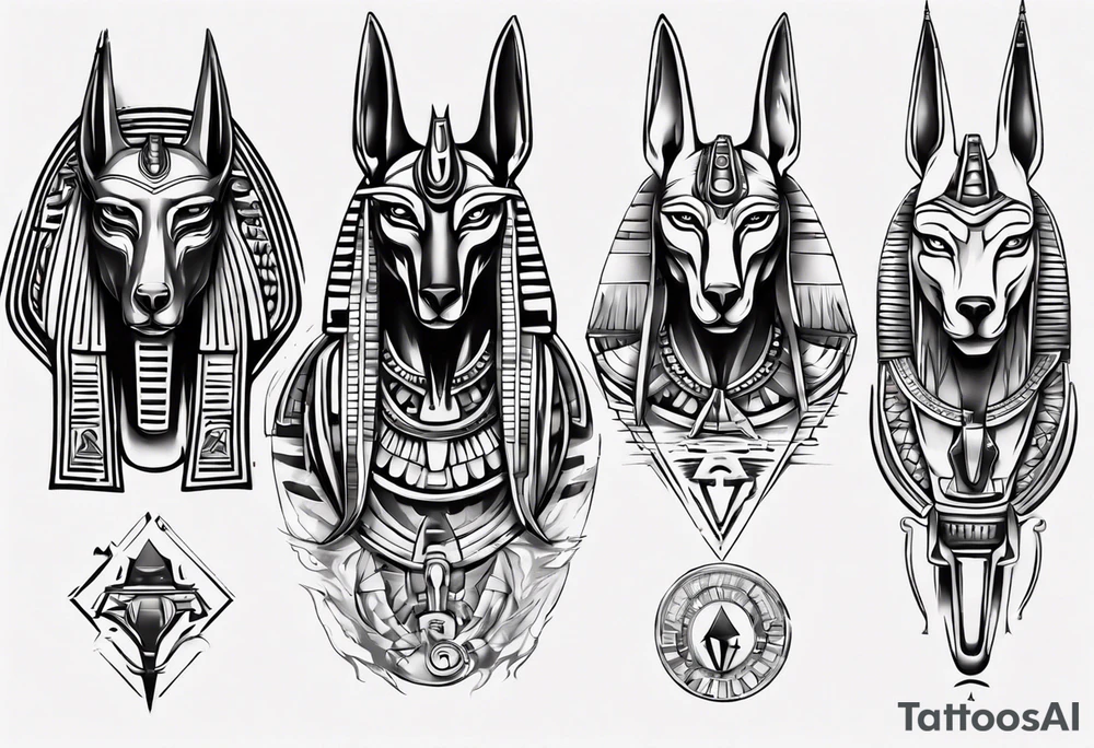 anubis vs horus tattoo idea