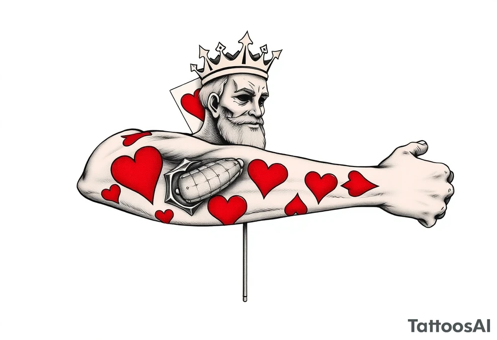 king of hearts tattoo idea