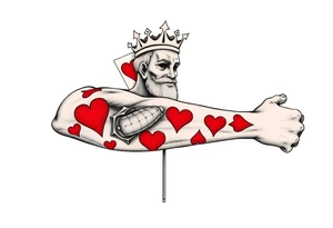 king of hearts tattoo idea