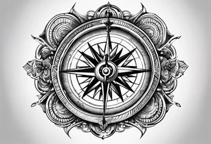 Compass saying guid me tattoo idea