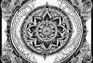 seed of life armor mandala tattoo idea