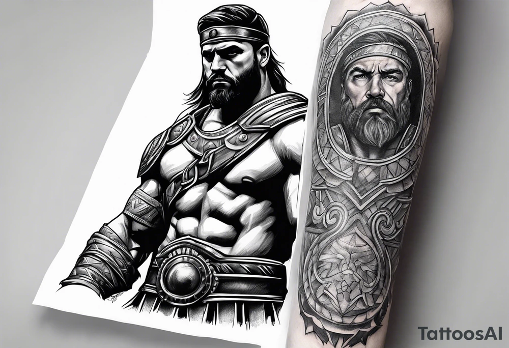 Gladiator forearm tattoo idea