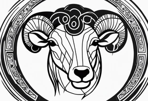 aries zodiac symbols tattoo idea