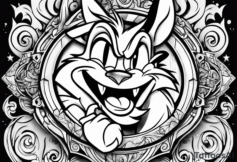 Taz mania the looney tunes character tattoo idea