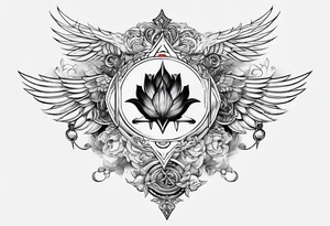 vertical placement of the tattoo on the shoulder - symbols of love and war tattoo idea