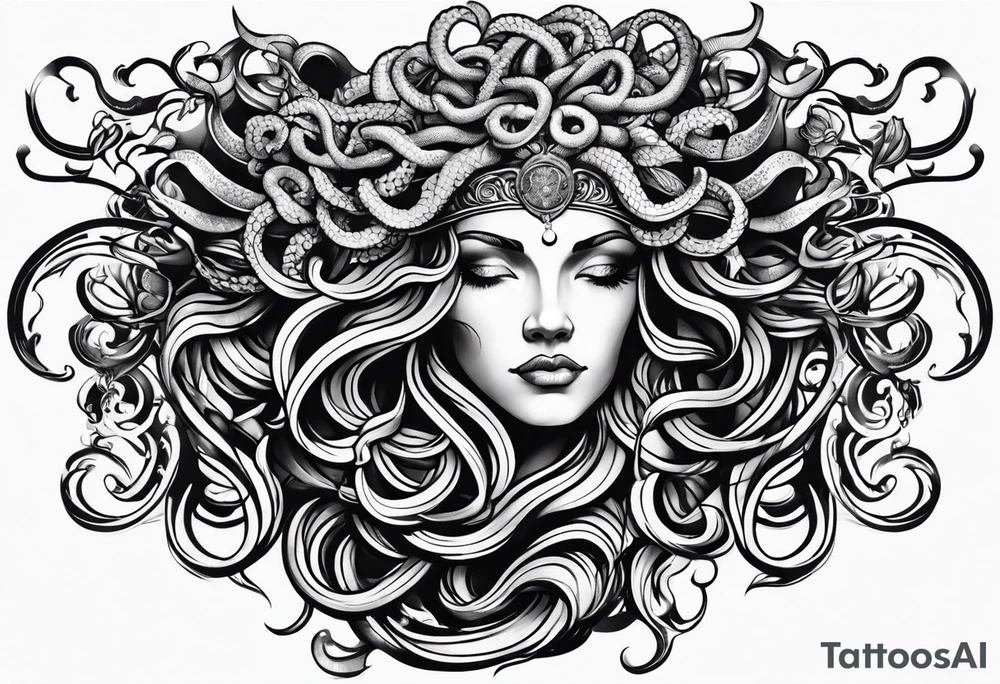 Medusa tattoo on arm for mens tattoo idea