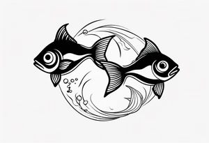 Small pisces tattoo idea