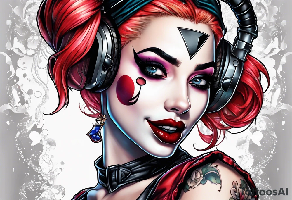 Pinup Harley Quinn tattoo idea