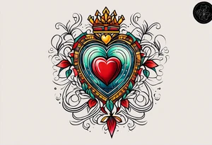 sacred heart vintage traditional tattoo tattoo idea