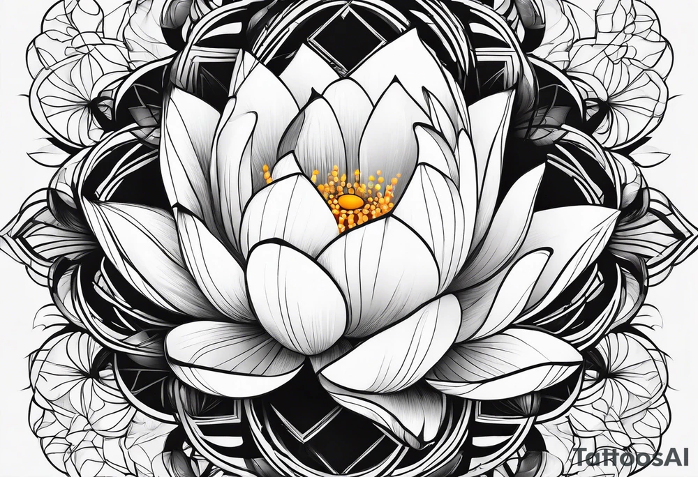 Lotus flower tattoo idea