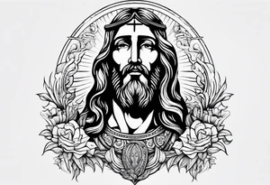 Jesus Christ at the right hand of the Father tattoo idea