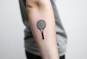 Racket sports tattoo which should have table tennis, badminton and tennis tattoo idea