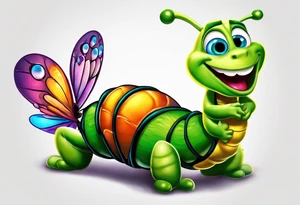 The caterpillar from the Pixar movie bugs life tattoo idea