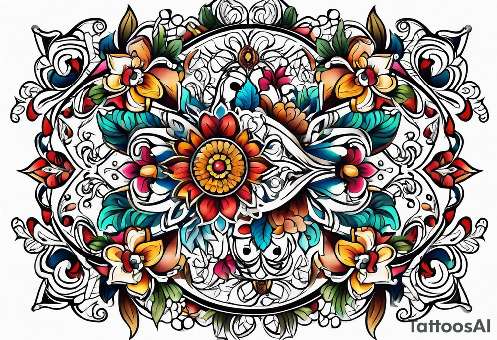 Ukrainian ornament tattoo idea