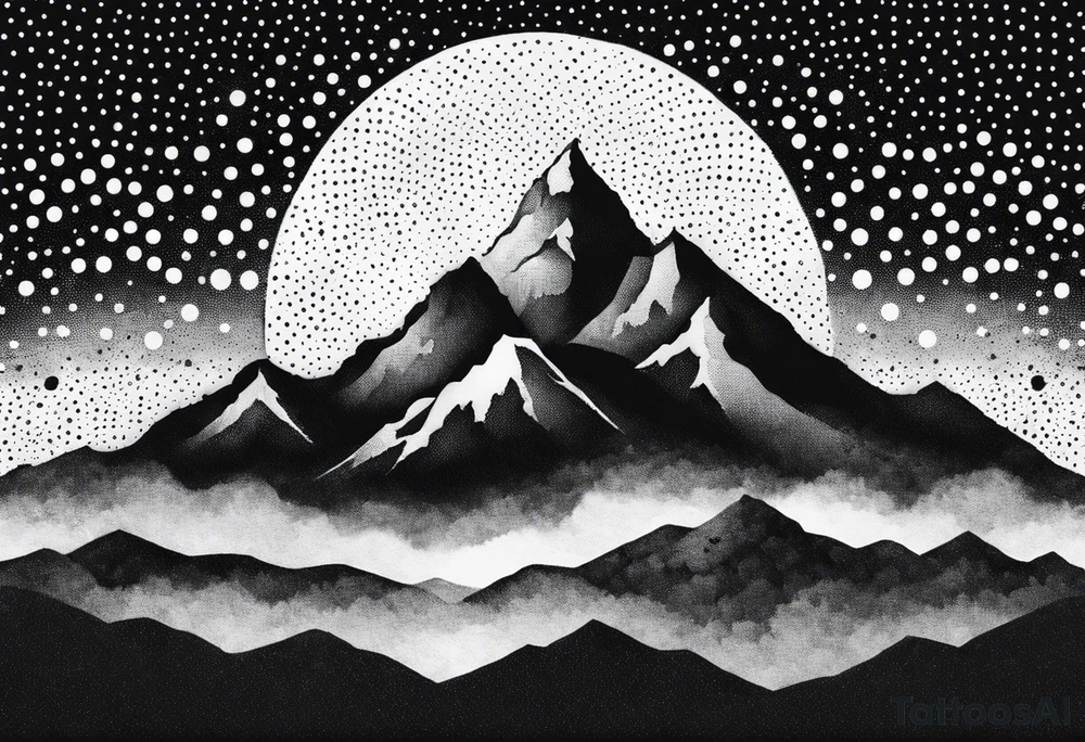 Mountain cross tattoo idea