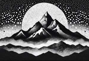 Mountain cross tattoo idea