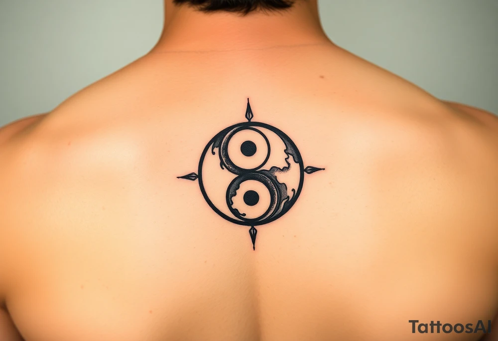 Yin yang with the 5 elements tattoo idea
