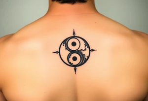 Yin yang with the 5 elements tattoo idea