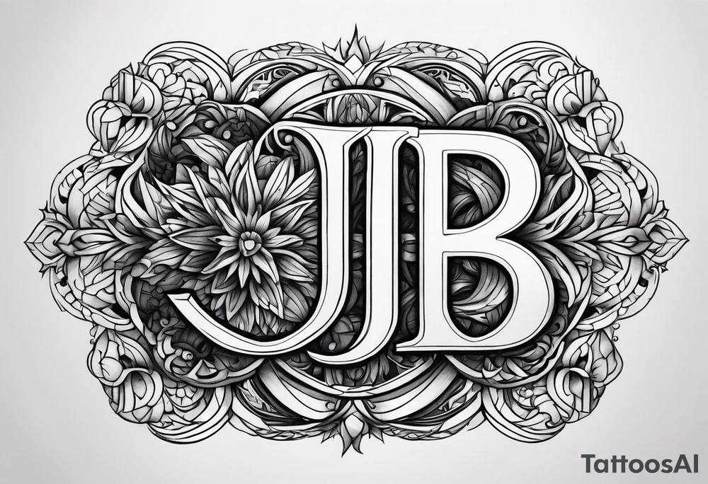 Las letras J B tattoo idea