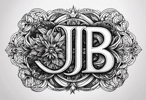 Las letras J B tattoo idea