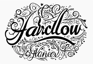 Harlow written in cursive tattoo idea