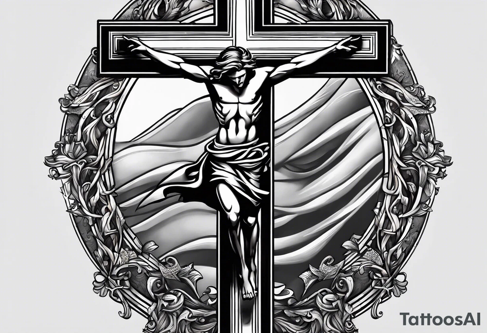 Stand for the Flag 
Kneel for the Cross tattoo idea