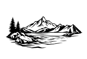 water, lake tattoo idea