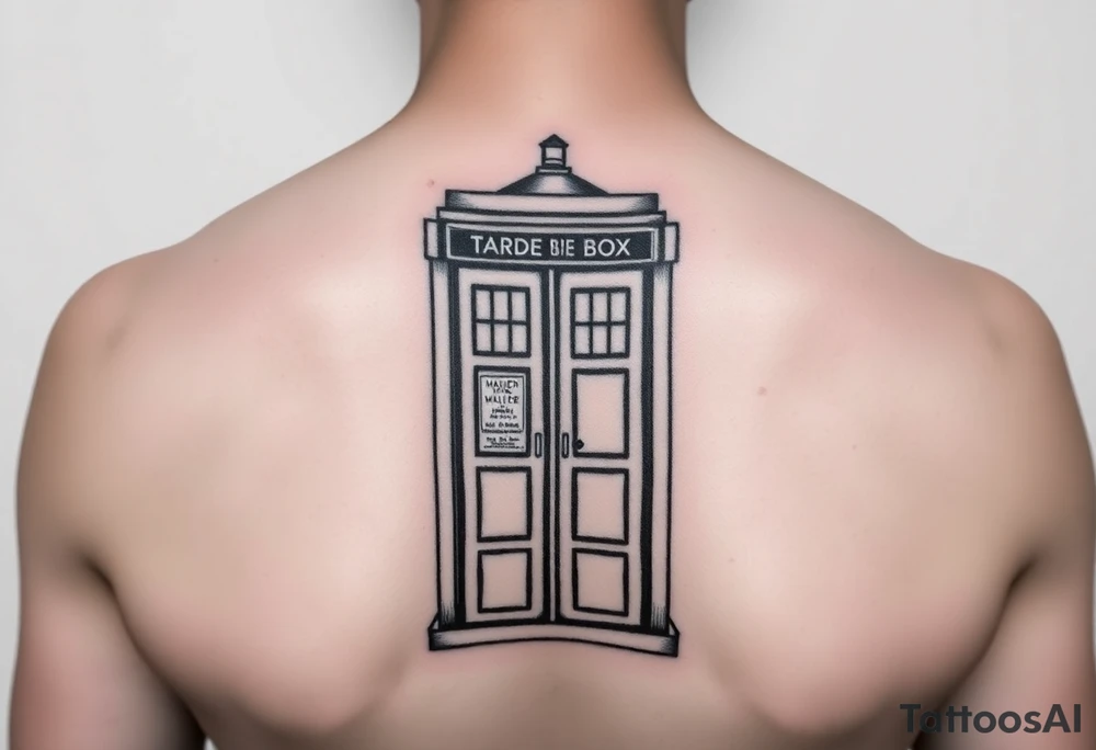 tardis in comic book panel tattoo idea
