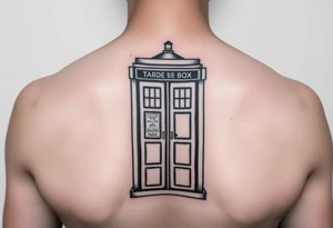 tardis in comic book panel tattoo idea