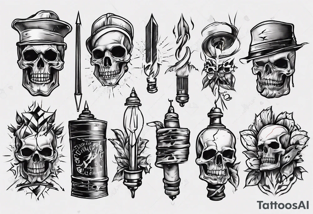 draw a linesmans butt-set tattoo idea