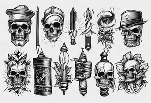 draw a linesmans butt-set tattoo idea