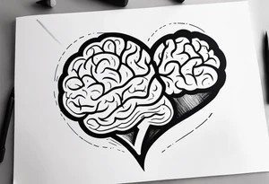 Brain, heart, love, heart break makes you strong, worth it, pain makes you stronger, strength, plane, travel tattoo idea