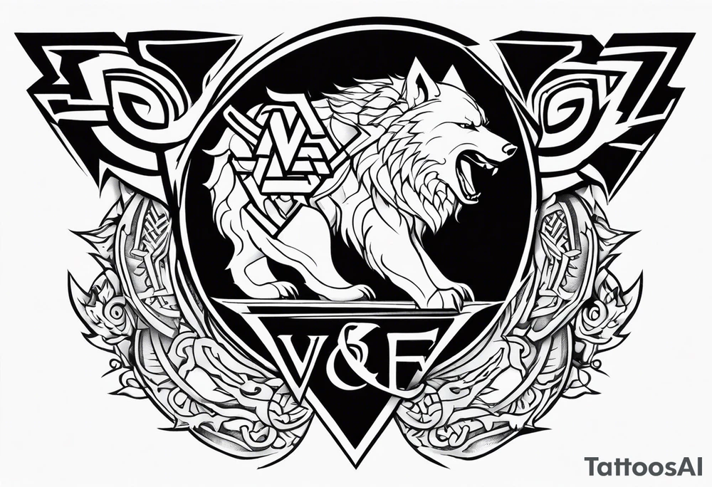 Valhalla 
Sword shield dragon valknut bear wolf tattoo idea