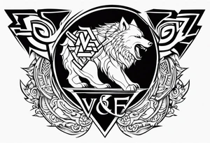 Valhalla 
Sword shield dragon valknut bear wolf tattoo idea