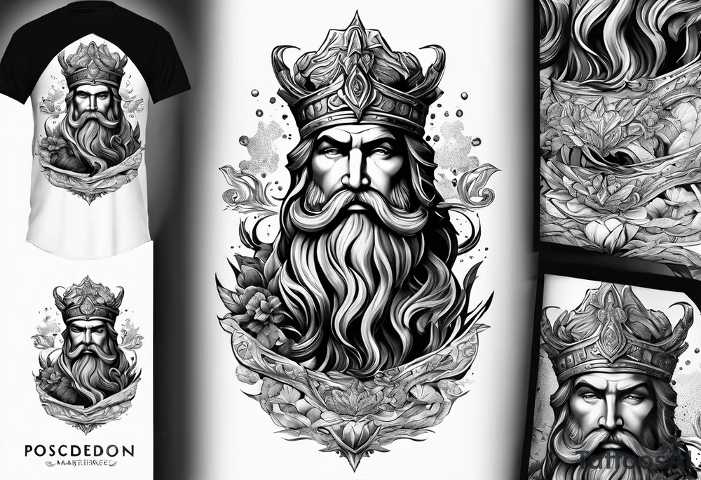 Poseidon mit umhang tattoo idea