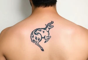 tribal, low detail jackelope tattoo idea