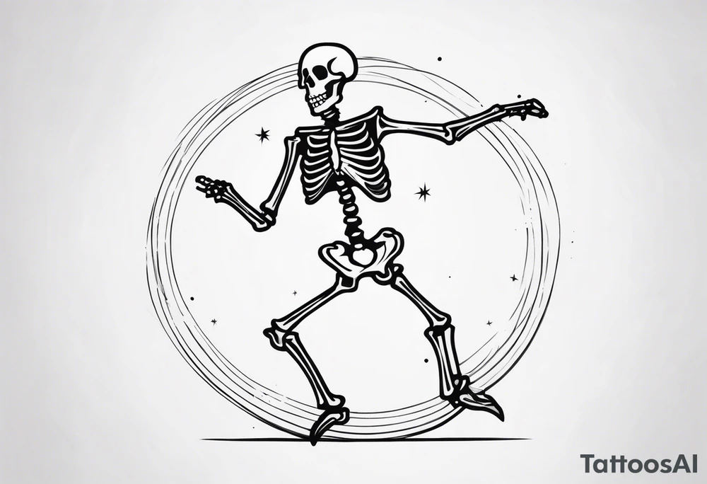 dancing skeleton tattoo idea