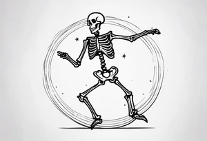 dancing skeleton tattoo idea