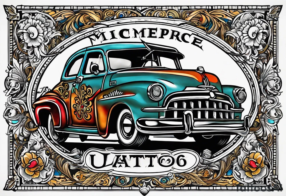 Lucky penny tattoo, date 1986, American traditional style tattoo idea