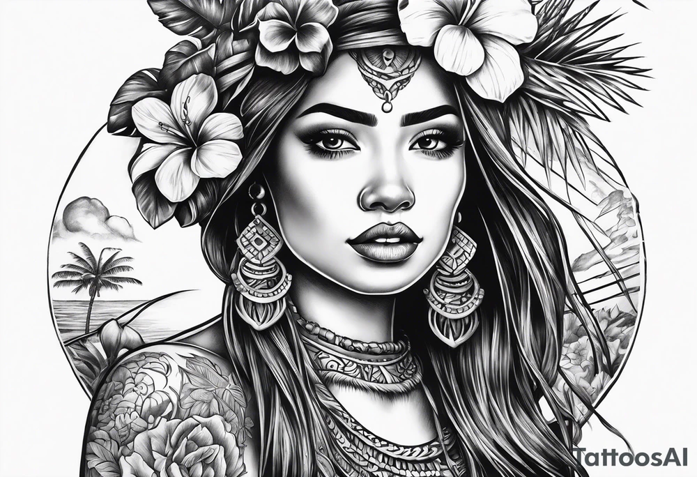 Hula Girl ascending death tattoo idea