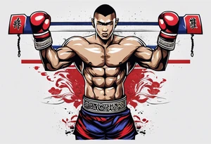 Muay Thai bow tattoo idea