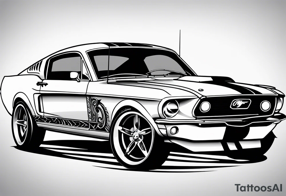 Mustang car tattoo idea