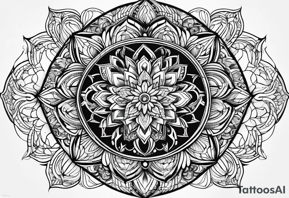 Mandala honeycomb tattoo idea