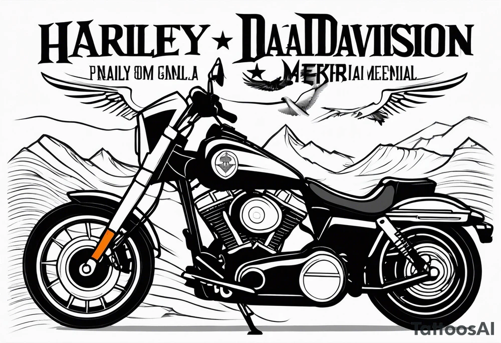 harley davidson pow mia memorial tattoo for my grandpa tattoo idea