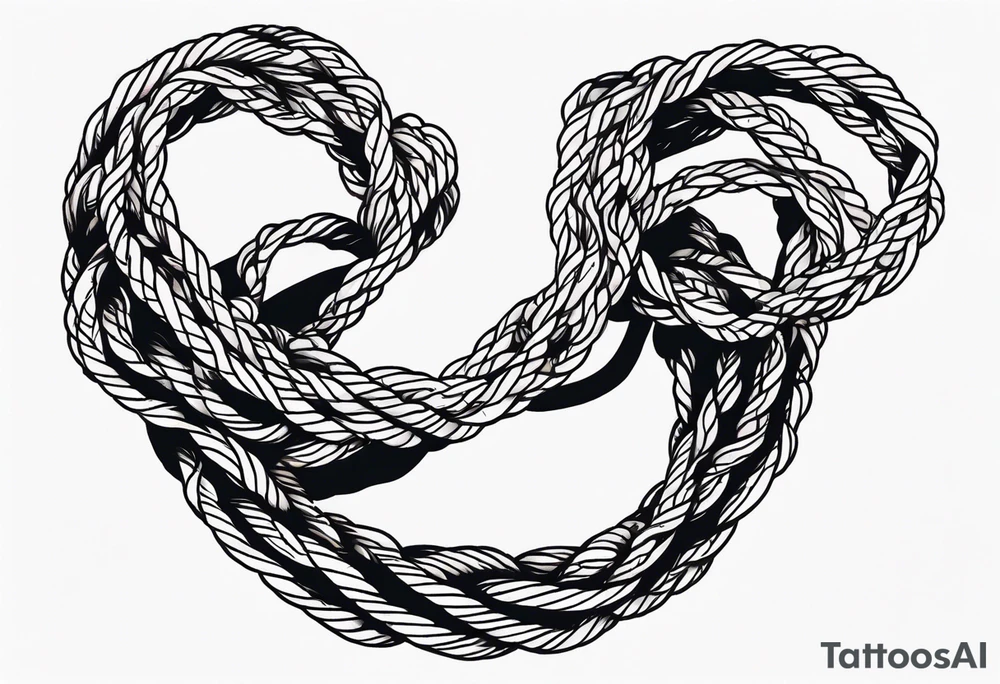 Ripped rope tattoo idea