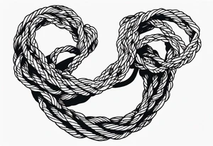 Ripped rope tattoo idea