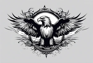 several eagles in flight silhouette without other imagery, only the eagles adding 40:31 somewhere tattoo idea